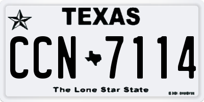TX license plate CCN7114