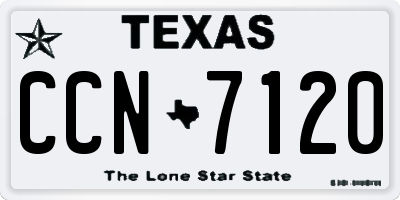 TX license plate CCN7120
