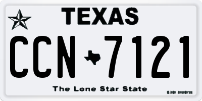 TX license plate CCN7121