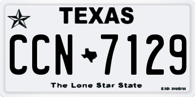 TX license plate CCN7129
