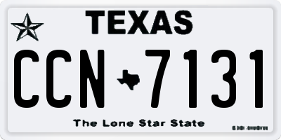 TX license plate CCN7131