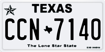 TX license plate CCN7140