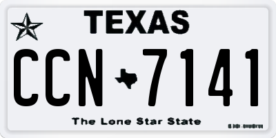 TX license plate CCN7141