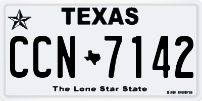 TX license plate CCN7142