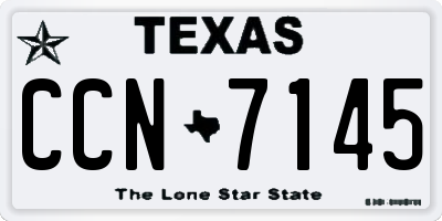 TX license plate CCN7145