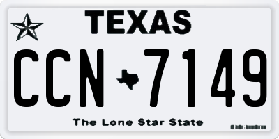 TX license plate CCN7149