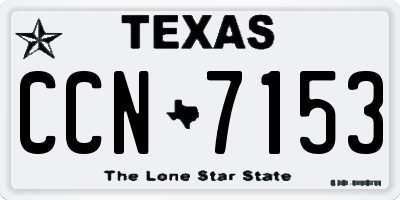 TX license plate CCN7153