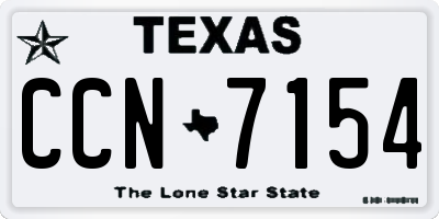 TX license plate CCN7154