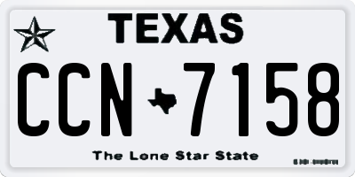 TX license plate CCN7158