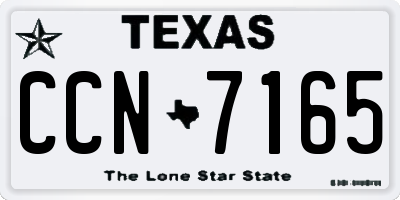 TX license plate CCN7165
