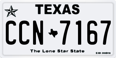 TX license plate CCN7167
