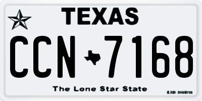 TX license plate CCN7168