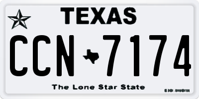 TX license plate CCN7174