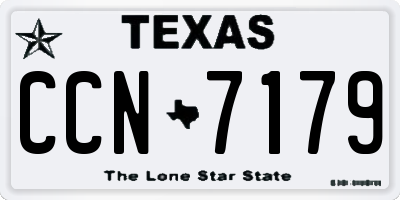 TX license plate CCN7179