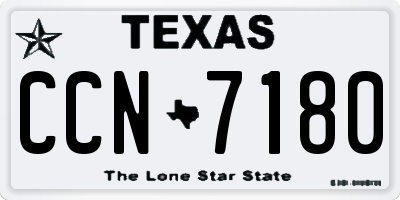 TX license plate CCN7180