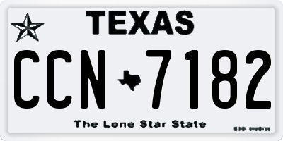 TX license plate CCN7182