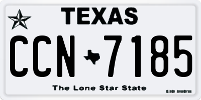 TX license plate CCN7185
