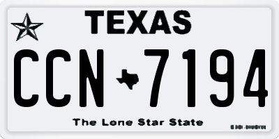 TX license plate CCN7194