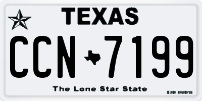 TX license plate CCN7199