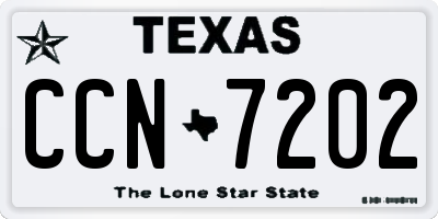 TX license plate CCN7202