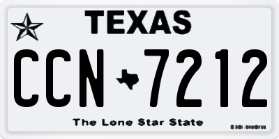 TX license plate CCN7212