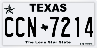 TX license plate CCN7214