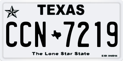 TX license plate CCN7219