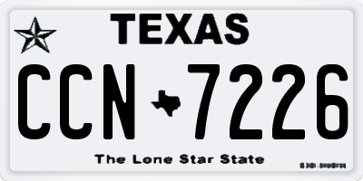 TX license plate CCN7226