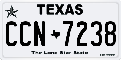TX license plate CCN7238
