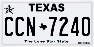 TX license plate CCN7240