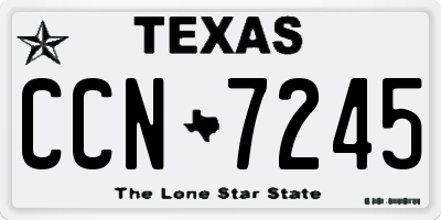 TX license plate CCN7245