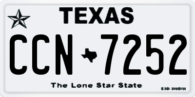 TX license plate CCN7252