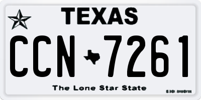 TX license plate CCN7261