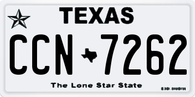TX license plate CCN7262