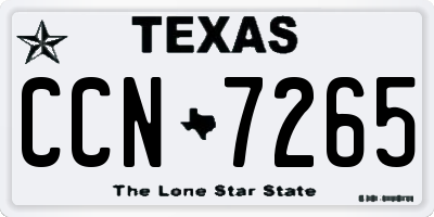 TX license plate CCN7265