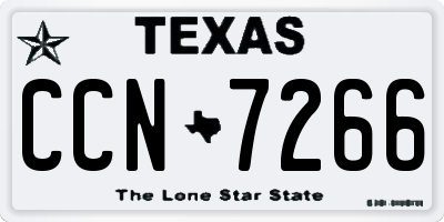 TX license plate CCN7266