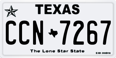 TX license plate CCN7267