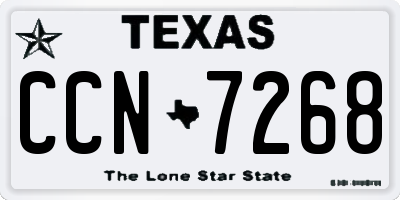 TX license plate CCN7268