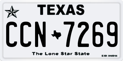 TX license plate CCN7269