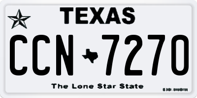 TX license plate CCN7270