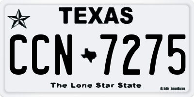 TX license plate CCN7275