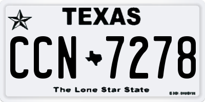 TX license plate CCN7278