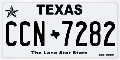 TX license plate CCN7282