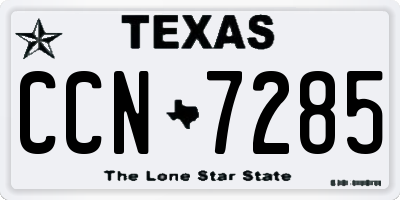 TX license plate CCN7285