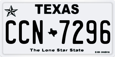 TX license plate CCN7296