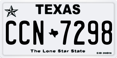 TX license plate CCN7298