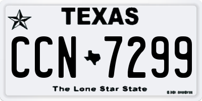 TX license plate CCN7299