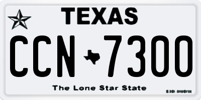 TX license plate CCN7300
