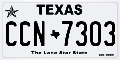 TX license plate CCN7303