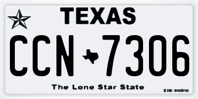 TX license plate CCN7306